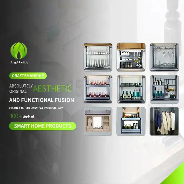 Restaurant Kitchen Aluminum Alloy Electric Lift Cabinet Pull Basket